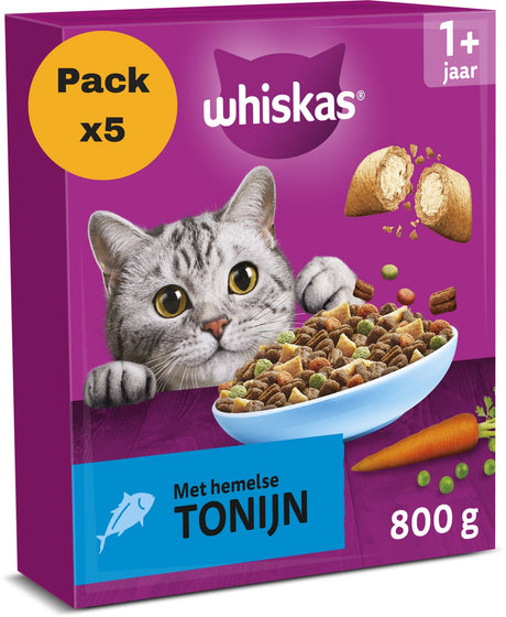 Whiskas Katzenfutter – Erwachsener 1+ – Erwachsener – Thunfisch – Box 5x800g