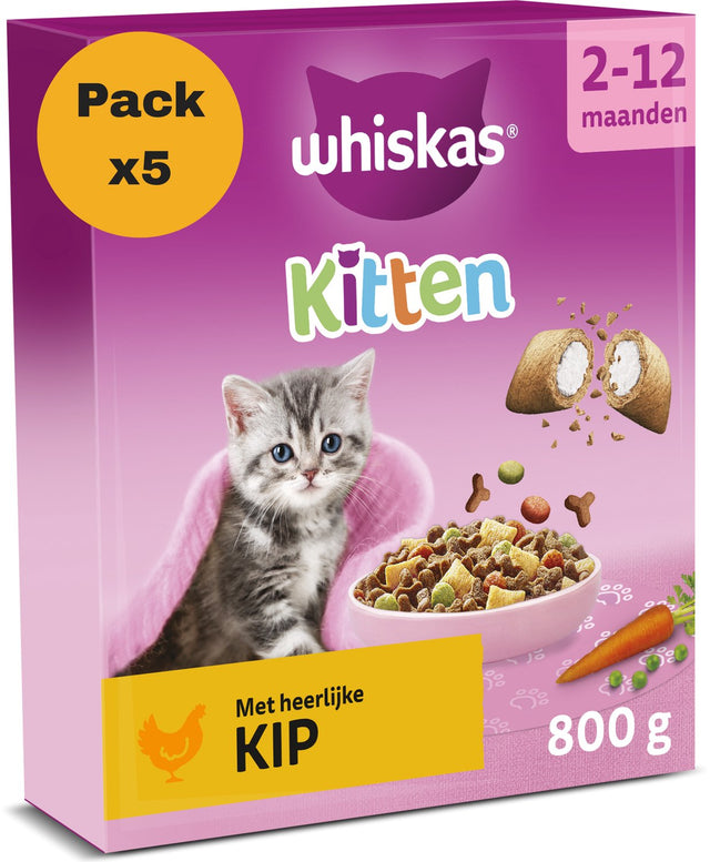 Whiskas Katzenfutter - Junior - Huhn - Box 5x800g