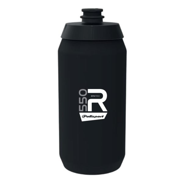 Polisport Wasserflasche RS550 leicht – 550 ml – Schwarz