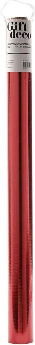 Creativ Company Creotime Geschenkpapier 50 cm 4 m 65 g metallic rot