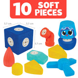 Blockaroo magnetische Schaumstoffblöcke Flugzeugbox, 10 Stk.