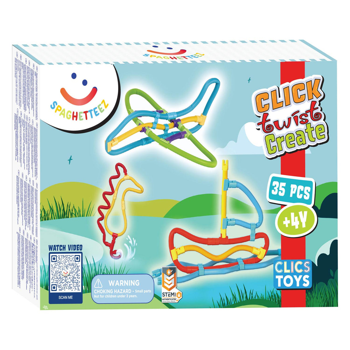 Spaghetteez 3D Art flexible Baustäbe, 35 Stk.