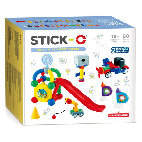 Stick-o Creator-Set – Magnetspielzeug – 60 Teile – Magnetspielzeug – Babyblöcke