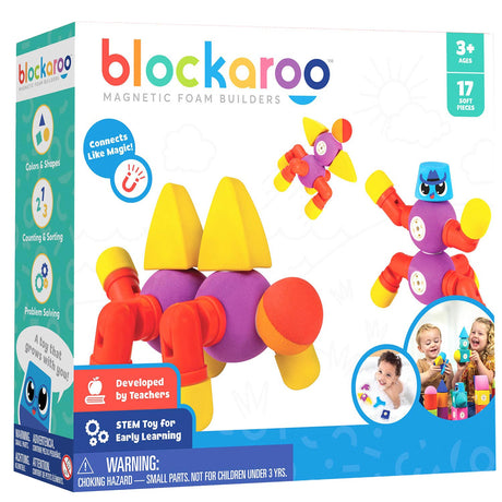 Blockaroo Magnetschaumblöcke Tiere, 17 Stk.