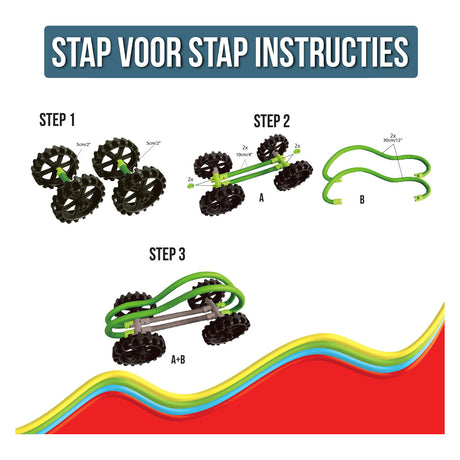 Clics Spaghettiez Bendy Buggy flexible Baustangen, 34-tlg.