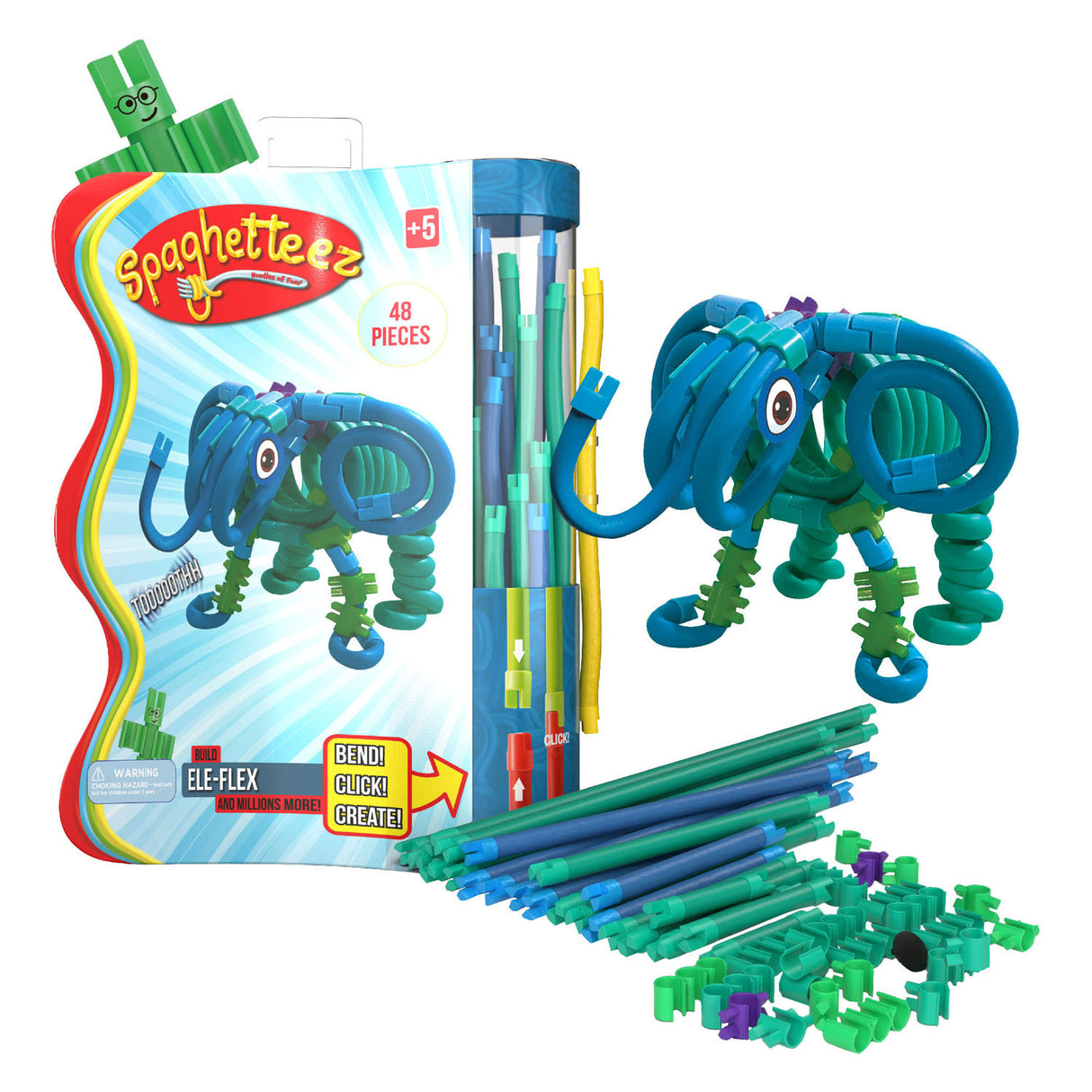 Clics spaghettiez ele-flex Elephant flexible Baustäbe, 48 Stk.