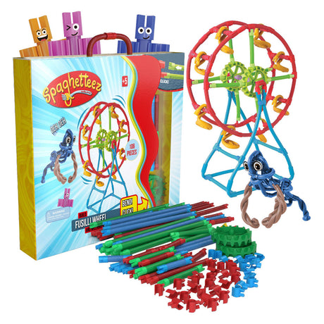 Clics Spaghettiez Fusilli Riesenrad flexible Baustäbe, 46 Stk.
