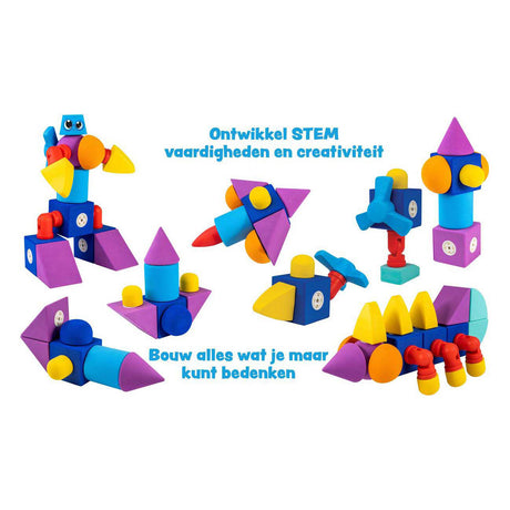 Blockaroo Magnetschaumblöcke, 60 Stk.