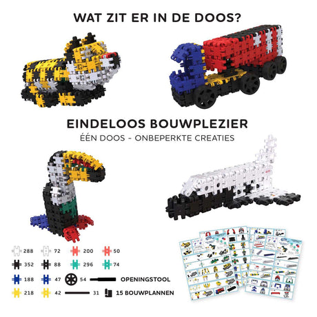 Clics Nano – Creative Builders 2000-teiliges Set – 15-in-1-Bausteine – Spielzeug aus 100 % recyceltem Kunststoff – Spielzeug 8, 9, 10, 11, 12 Jahre – Konstruktionsspielzeug