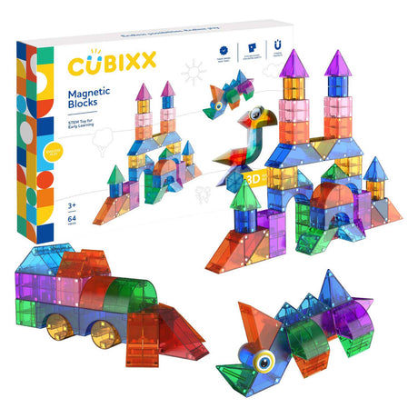 Clics Cubixx Magnetisches Bauspielzeug – 64-tlg.