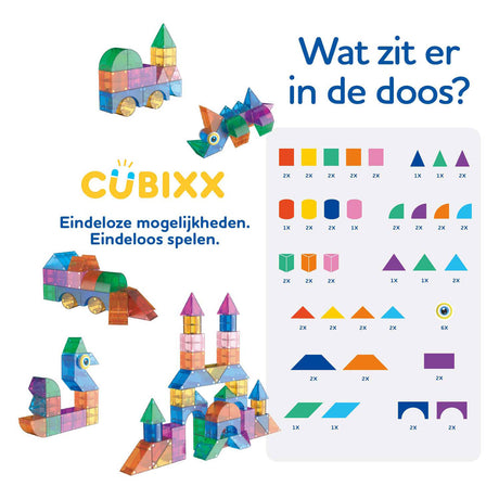 Clics Cubixx Magnetisches Bauspielzeug – 64-tlg.
