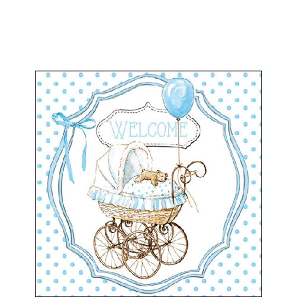 Ambiente Servietten 25x25cm Willkommensblau