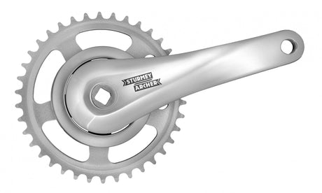 Sunrace Cranket 38T, Kurbellänge 170 mm. Silber, Alumnium, spiellos. 95 mm Abdeckung. 0 mm Tiefe