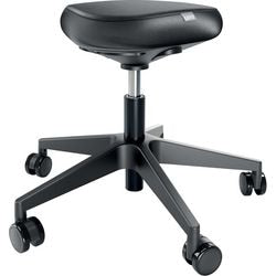 Leitz Ergo-Sitzhocker mit Rollen und Komfortsitz – ergonomischer Sattelhocker – höhenverstellbar – schwarz