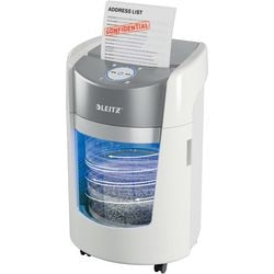 Leitz iq optimax small office 350 Aktenvernichter P5 – Mikroschredder – bis zu 8 Blatt – 22 l – Weiß