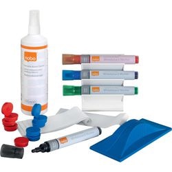 Nobo Whiteboard-Starterset – mit 4 Whiteboard-Markern – Radiergummi – Magneten – Reinigungsspray