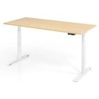 Zit-sta-bureau vlxk6519 3 w hout, metaal beige, wit