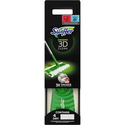 Swiffer Bodenreiniger 3D Clean Starter Kit – 1 Bodenwischer + 4 Trocken- und 2 Feuchttücher