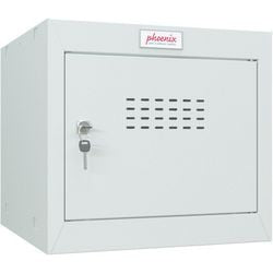 Phoenix Kleiderschrank 1 Tür Schlüsselschloss 400 x 400 x 365 mm grau