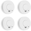 Smartwares 10.100.41 - rookmelder 4st 85db - 1 jaar batterij, 10 jaar sensor - tuv gecertificeerd - brandmelder