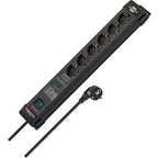 Brennerstuhl premium-line Überspannungsschutz 26000a 6-fach schwarz 1,8m h05vv-f 3g1,5