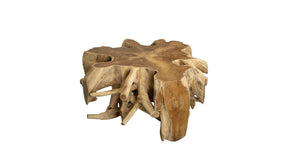 Side table teak wood 100x100x48cm natural