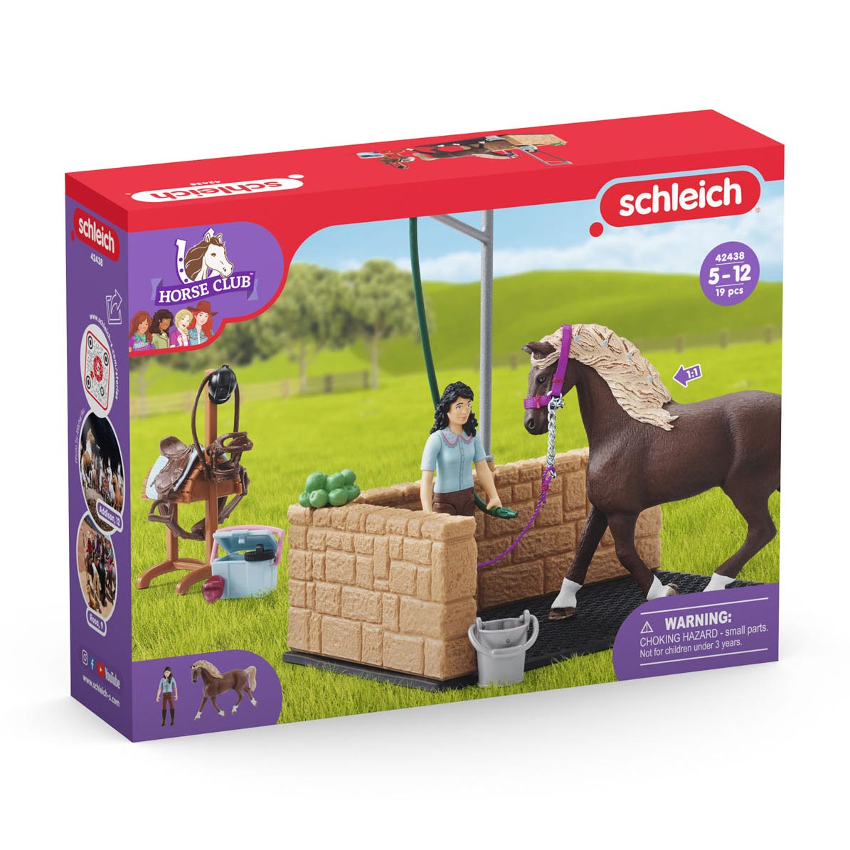 Schleich Horse Club Pferdewaschbox mit Emily und Luna von Hor 42438