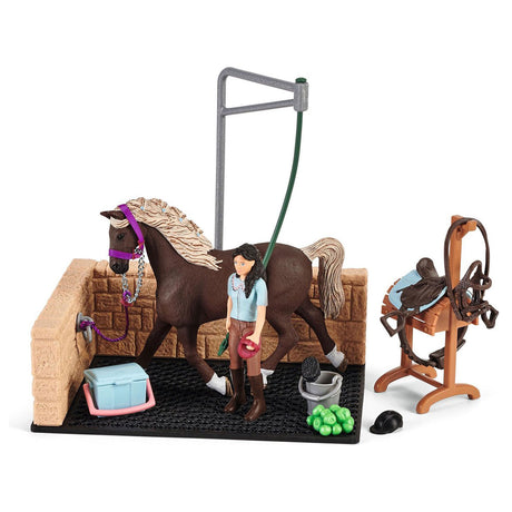 Schleich Horse Club Pferdewaschbox mit Emily und Luna von Hor 42438