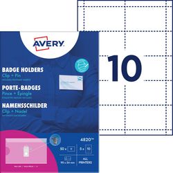 Namensschild avery zweckform 4820