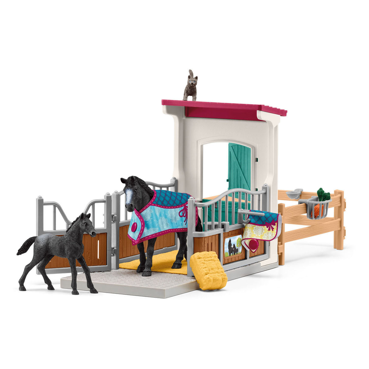 Schleich Horse Club Pferdebox mit Stute und Fohlen - 42611