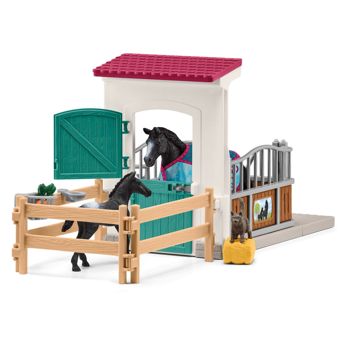 Schleich Horse Club Pferdebox mit Stute und Fohlen - 42611