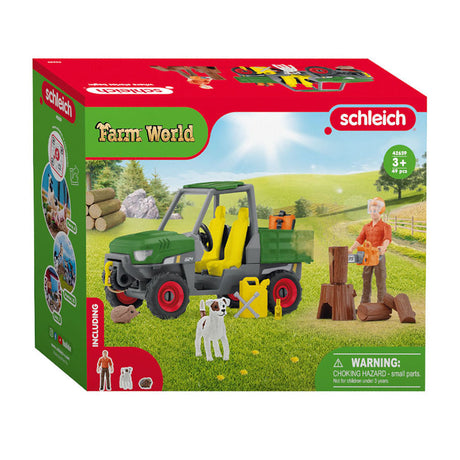 Schleich Bauernhofwelt Sägewerk mit Fahrzeug - 42659