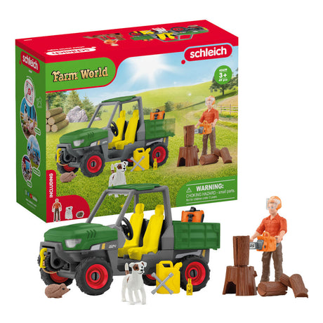 Schleich Bauernhofwelt Sägewerk mit Fahrzeug - 42659