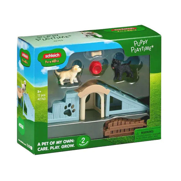 Schleich Bauernhofwelt Abenteuerspaß für kleine Welpen 42763