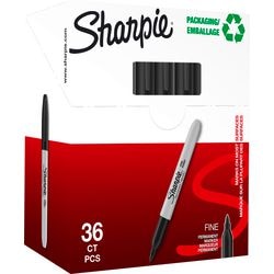 Sharpie Permanentmarker – feine Spitze – schwarze Tinte – 36 Stück