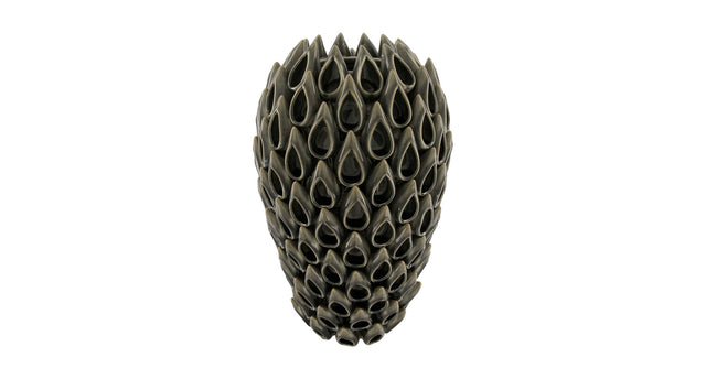 Vase ceramic 28x28x46cm grey