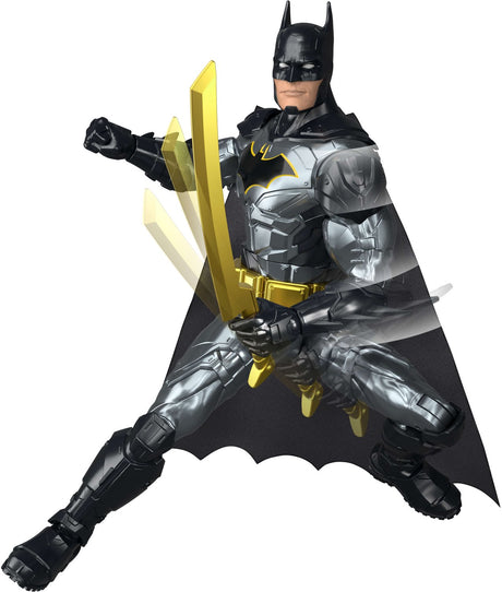 Mattel DC Crime Crusher Batman 30 cm große Actionfigur – mehr als 25 Sätze und Geräusche – 16 Artikulationspunkte – 4 Waffen
