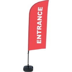 Beach Flag Showdown bfaw310-wt21-i126 freistehend rot