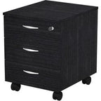 Ladeblok viking basic zwart 3 lades afsluitbaar melamine essen