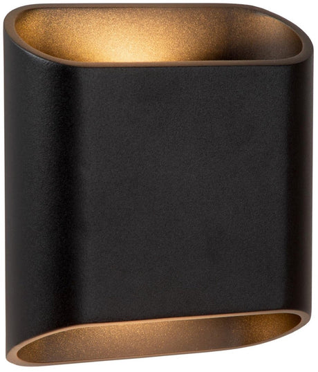 Lucide Atila – Wandleuchte für Innen- und Außenbereich – LED dimmbar – 2 x 5 W, 2700 K – IP65 – Schwarz