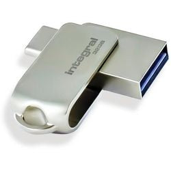 USB-Stick integriert 32 GB USB Typ-A USB Typ-C Silber