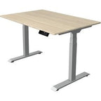 Steh-Sitz-Schreibtisch Kerkmann Move 1 stabiler Ahorn, silber 1270 mm x 1200 mm