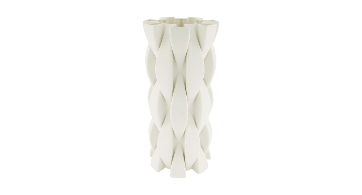 Vase 3d ceramic 19x19x39.5cm white