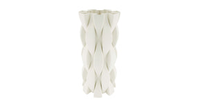Vase 3d ceramic 19x19x39.5cm white