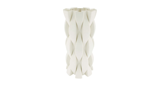 Vase 3d ceramic 19x19x39.5cm white