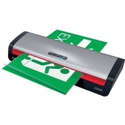 GBC 250HS Office A3-Laminiergerät – geeignet für 75–125 Mikron – inklusive Starterpaket Laminierfolien – Silber, Schwarz, Rot