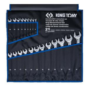 King tony set van platte-oogmoersleutels 6-32mm 21cz. geval