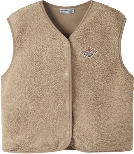 Name it - nkmowe sl nreg teddy vest - jongens - vesten 122 128