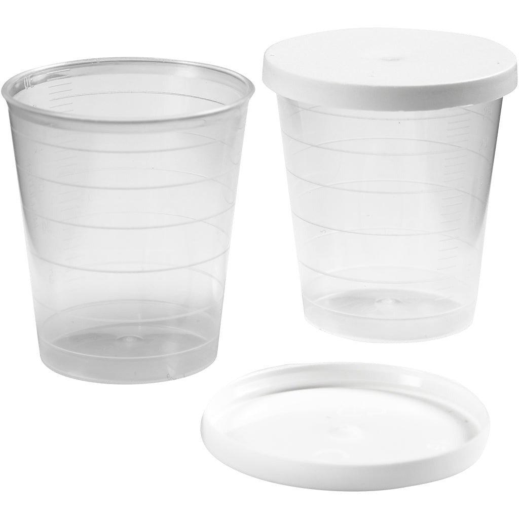 Becher mit Deckel, 30 ml, 75 Stück 1 Karton