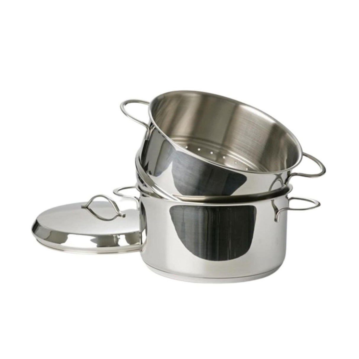 Eurocuisine Dampfgarer-Set 20 cm aus Edelstahl